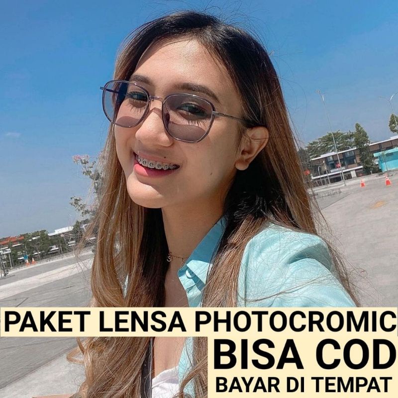 WANITA 98008 Kacamata Wanita Frame 98008 dengan Lensa Minus dan Cylinder Anti Radiasi