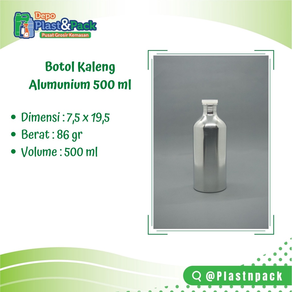 Botol Kaleng Alumunium 500 ml | kaleng kemasan parfum refill