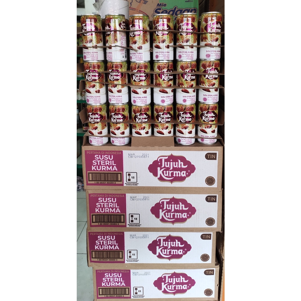 

Susu Steril Tujuh Kurma 200 ml [7 Kurma] [ 1DUS ISI 12 PCS ]