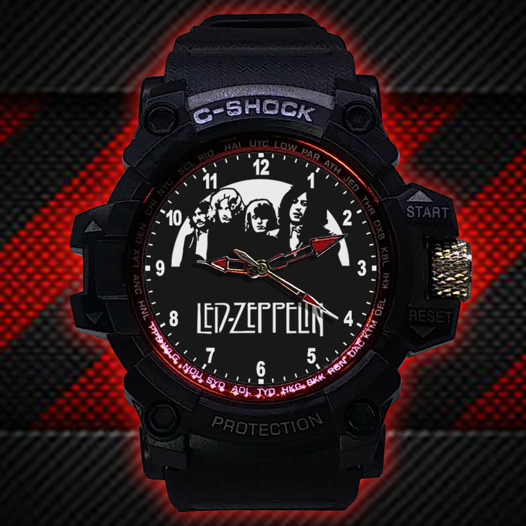 (ISTIMEWA BOSSQUE) JAM TANGAN LED ZEPPELIN  LIST MERAH - EXCLUSIVE 20