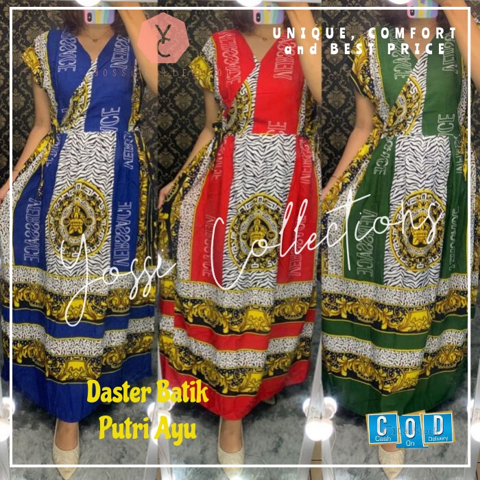 Baju Tidur Daster Batik Longdress Ori Centini Putri Ayu Chibi Cibi Kimono Panjang Semata Kaki Wanita