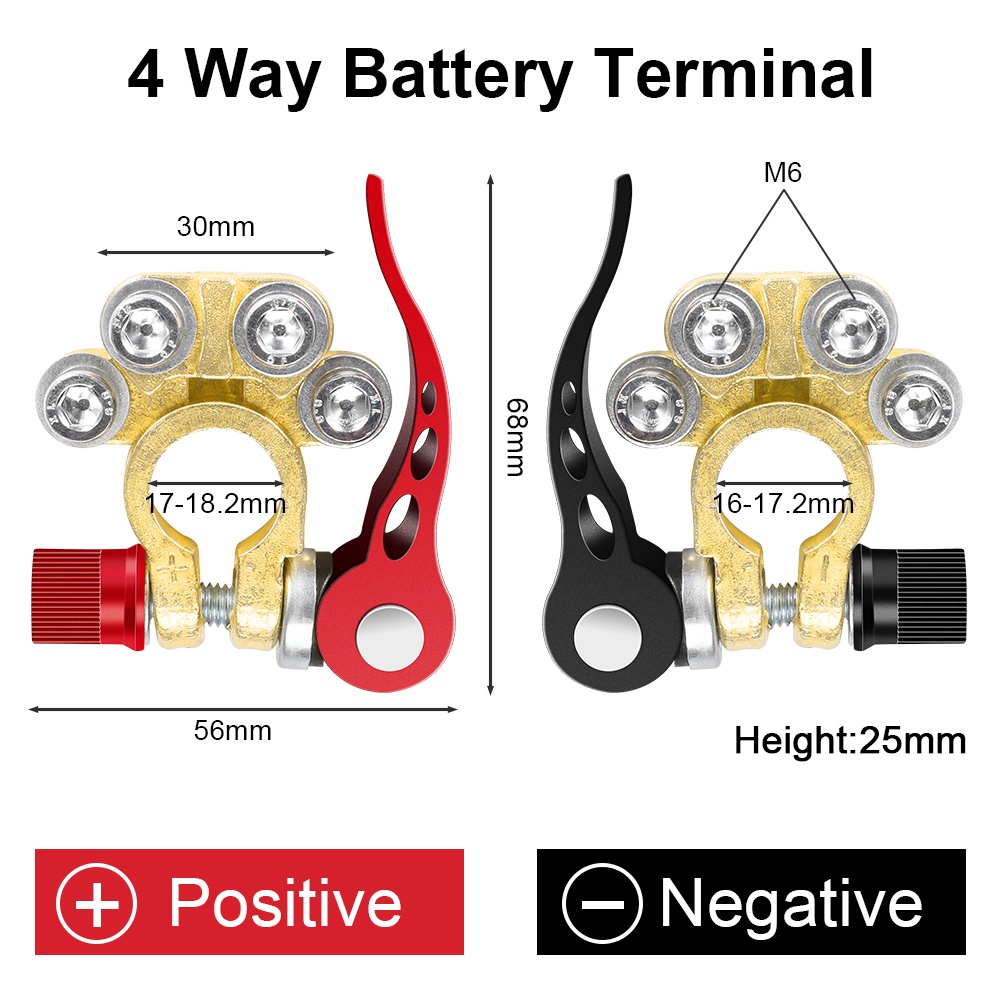 Quick Release - Terminal Aki / Kepala Aki / Klem Aki Terminal Accu Kuningan Mobil