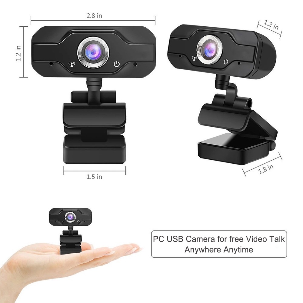 【COD】1080P USB Webcam Kamera With Microphone Full HD Bisa Berputar 360 derajat Web Camera Meeting Camera for PC Computer Desktop