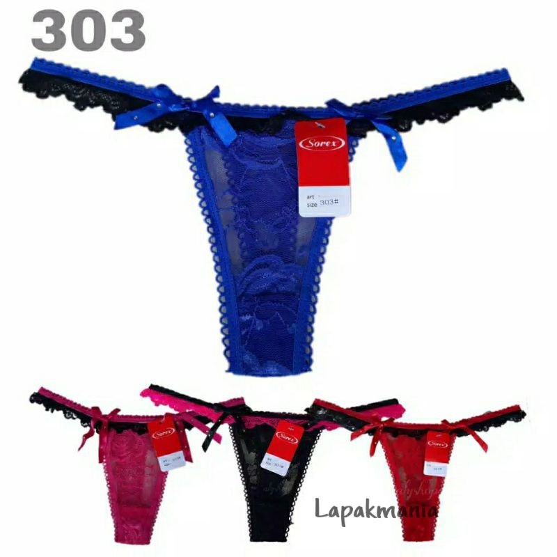 G String Sorex 303 / 304 Celana Dalam Transparan