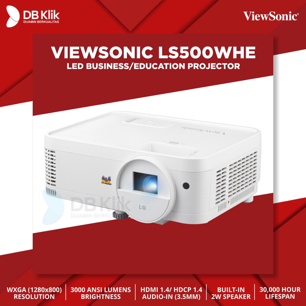 Projector VIEWSONIC LS500WHE WXGA 3000 Lumens HDMI- Viewsonic LS500WHE
