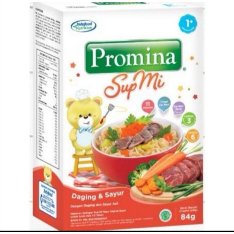 Promina Sup Mi Daging Sayur 1+ Box/ Makanan anak / 84gr