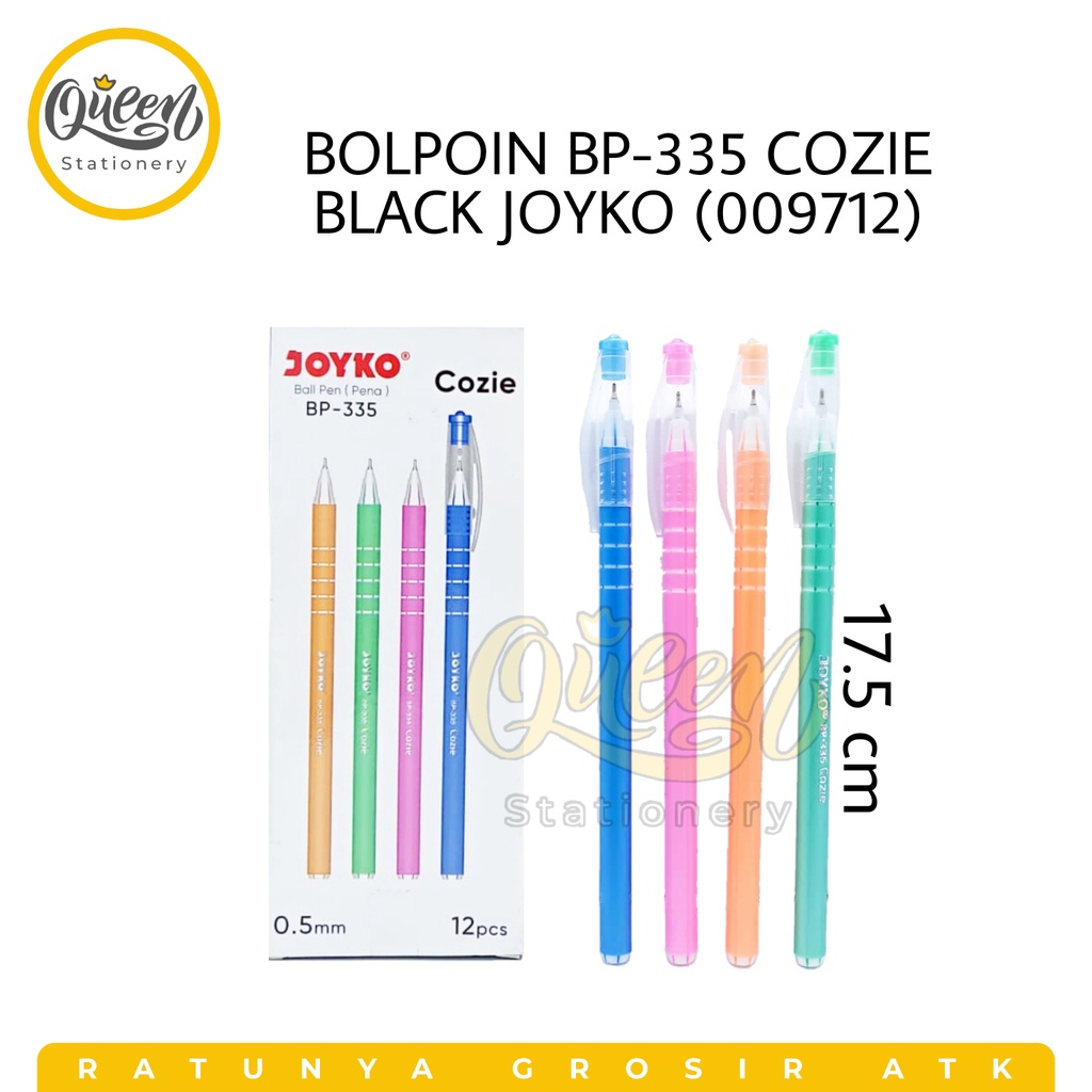 

1 PCS BALLPOINT BP-335 COZIE BLACK JOYKO / PULPEN 0.5/ PENA/ BOLPEN (009712)