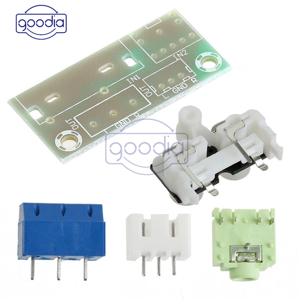 ღ[IN STOCK/COD]ღ Set Audio Switch Board Socket RCA 3.5mm Stabil 5V untuk Amplifier Elektronik