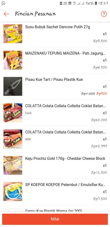 Garpu Kue Plastik Warna (isi 200)