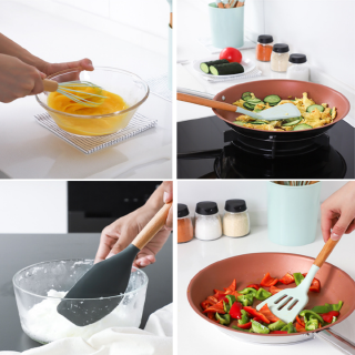 Set Alat  Masak Dapur  Bahan  Silikon Tahan Panas Dengan 