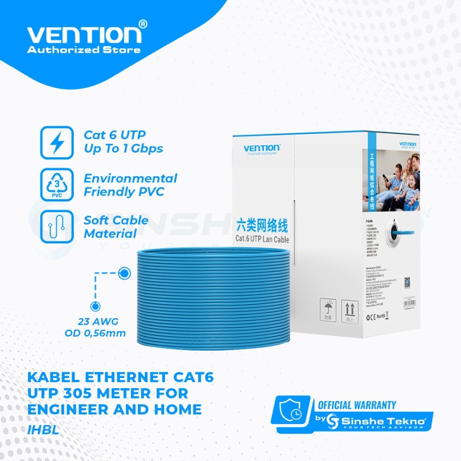 VENTION - KABEL LAN UTP - CAT6 CAT 6 RJ45 ETHERNET 305M