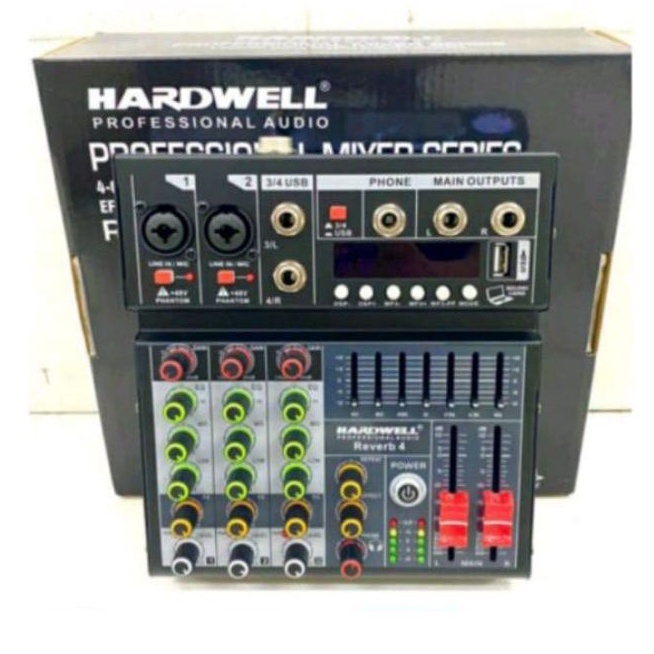 Mixer 4 Channel Hardwell Reverb 4 Bluetooth USB Original