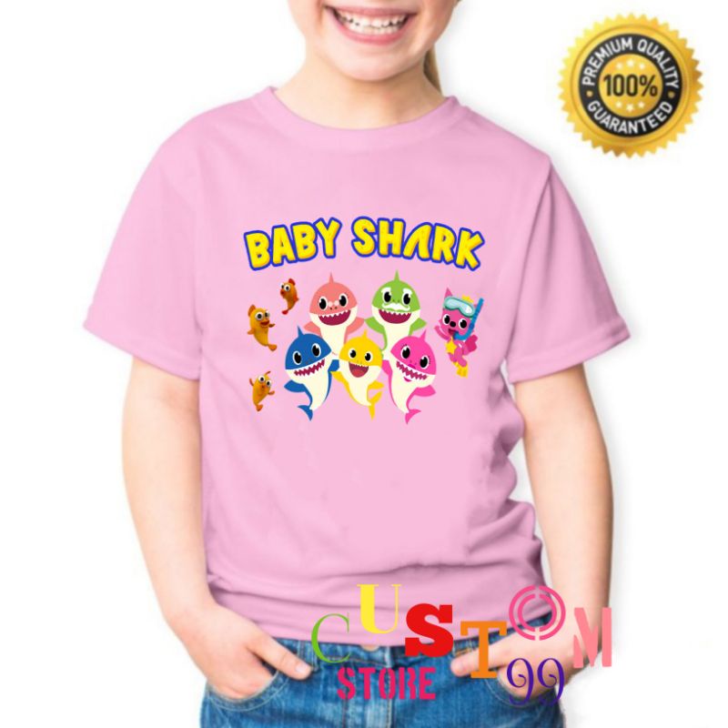 BAJU KAOS BABY SHARK ANAK TERBARU BAHAN PREMIUM