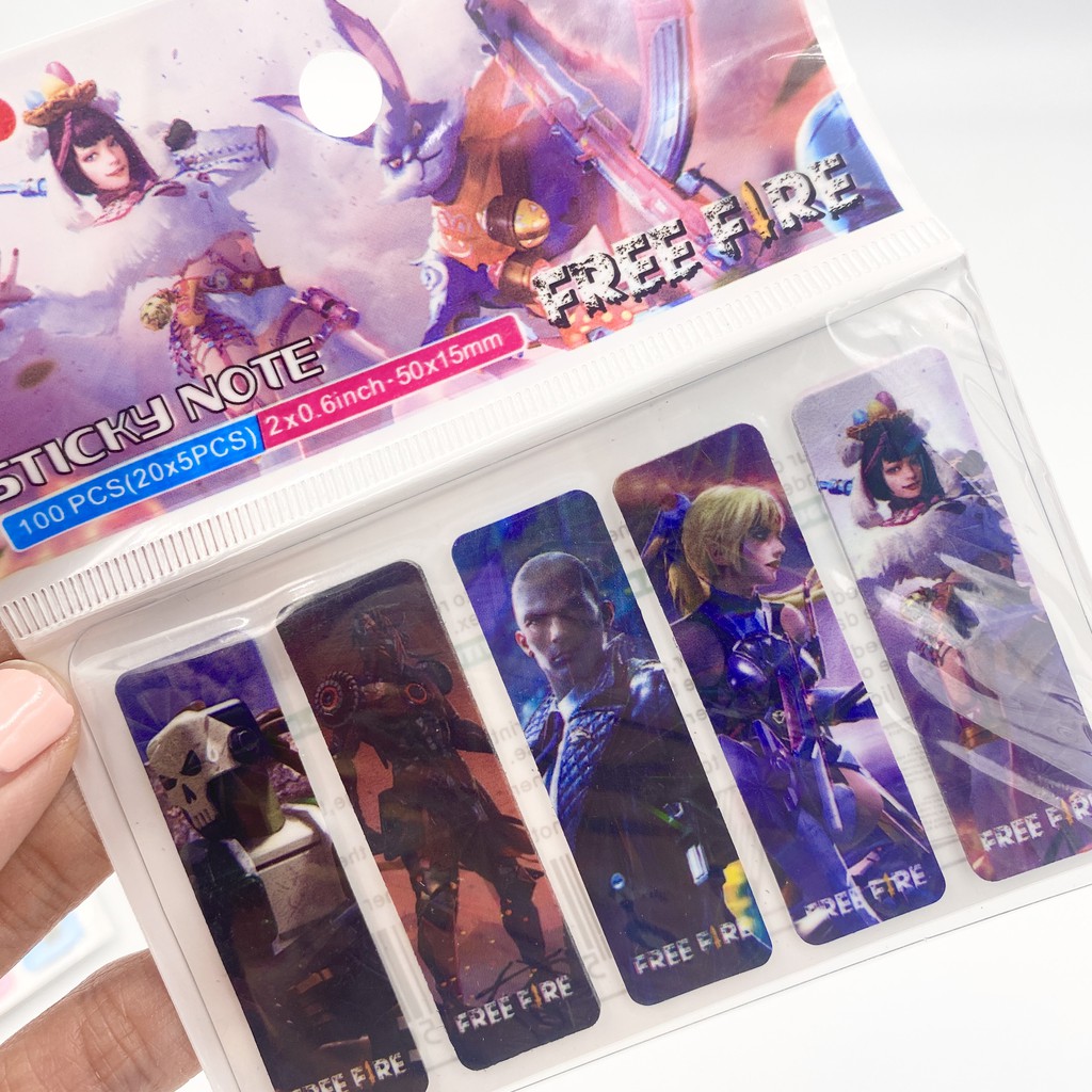 STICKY NOTE  HOLOGRAM 1 SET 100PCS-STICKY FREE FIRE