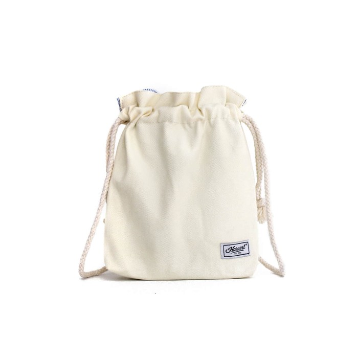 Tas Serut Kecil Harvest Basic Drawstring Broken White Tas Serut Kecil Harvest Basic Drawstring Broken White