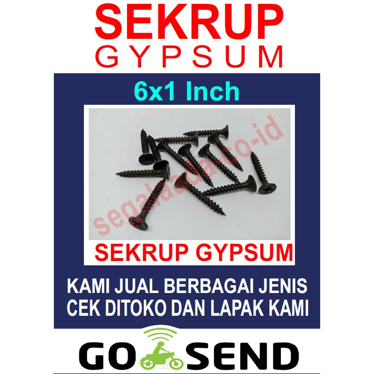 Sekrup Dry Wall Gypsum Screw 6x1 Inch