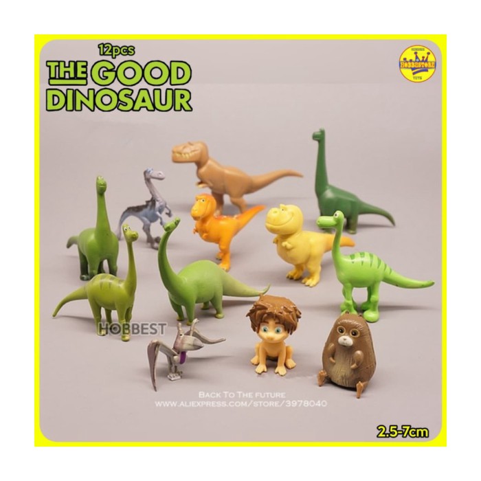 Action Figure  Mainan Miniatur Topper Good Dinosaur Dino set isi 12 murah Berkualitas