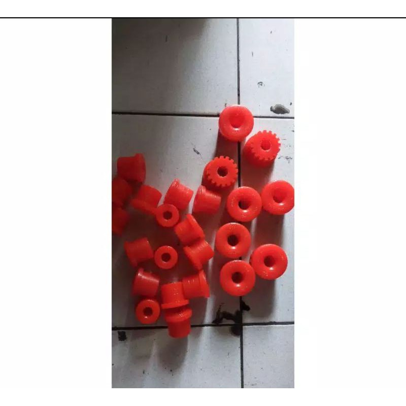 bosh per Bushing per daun Suzuki jimny katana lj80 bahan teflon merah harga 1 paket depan belakang
