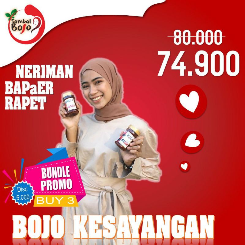 

SamBhojo - BUNDLE Sambal Bojo Kesayangan, Sambal Teri Medan, sambal paru, sambal Terasi Pete