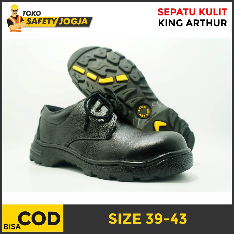 Sepatu Safety Formal / Sepatu Kulit Tali Ujung Besi anti selip KING ARTHUR KA 30 TALI