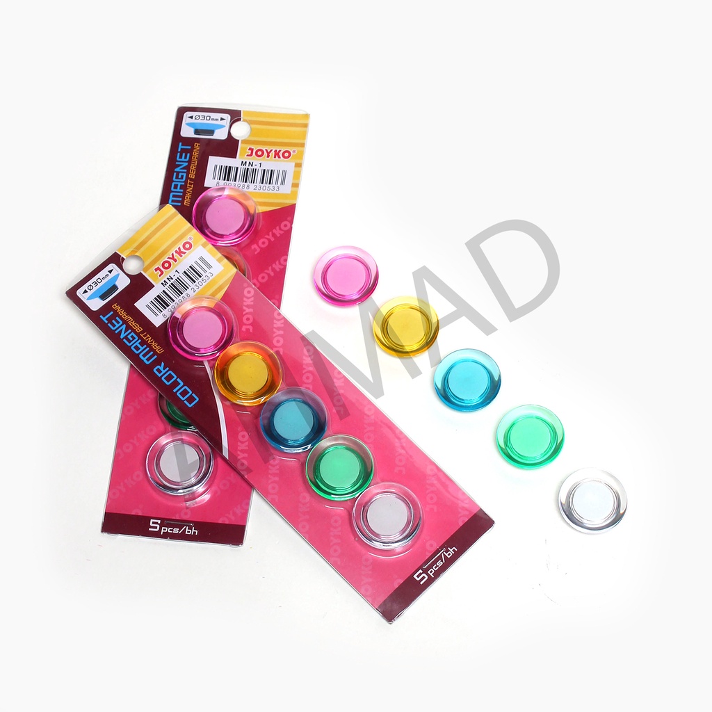 

Magnet Warna / Magnet Papan Tulis Joyko MN-1 Bulat Transparan [ SET ]