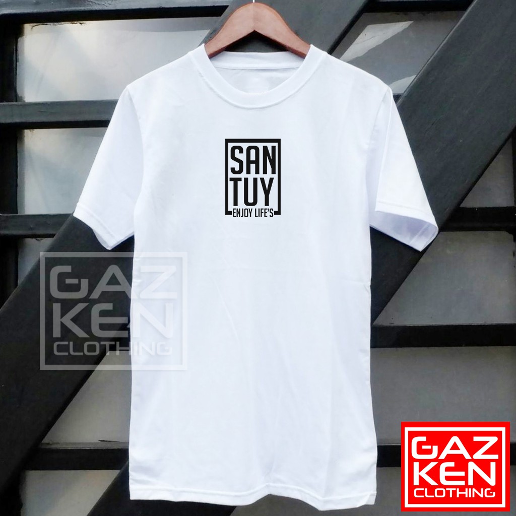 Kaos Baju Distro Santuy Enjoy Life Santai Kata Kata Kekinian Gaul