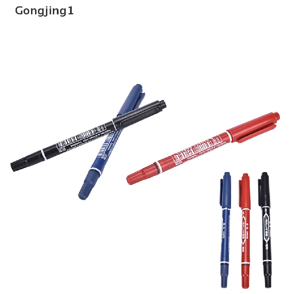 Gongjing1 Spidol Permanen Ujung Ganda Untuk CD DVD Media Disk