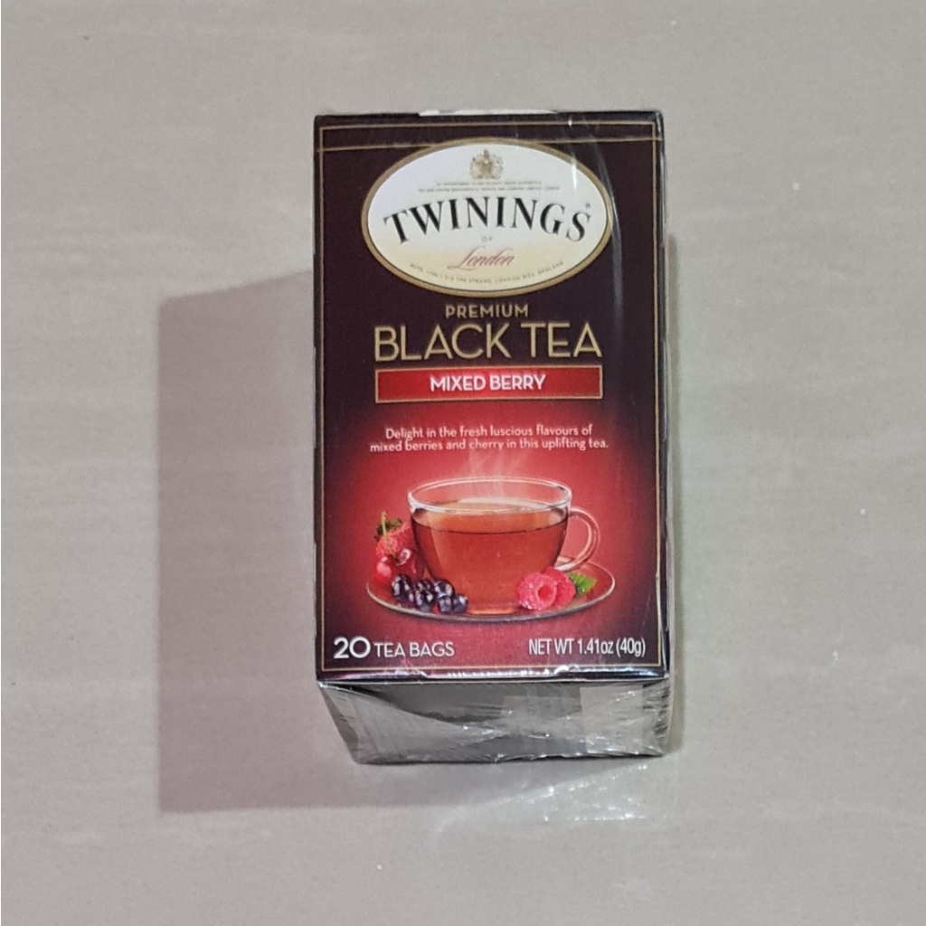 Teh Twinings of London Premium Black Tea Mixed Berry  20 x 2 Gram