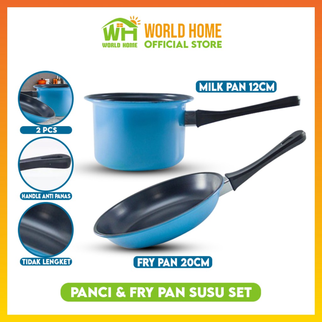 Panci Set Teflon Fry Pan dan Panci Susu Panci Set Fry Pan and Milk Pan Panci susu murah WHFURNITURE