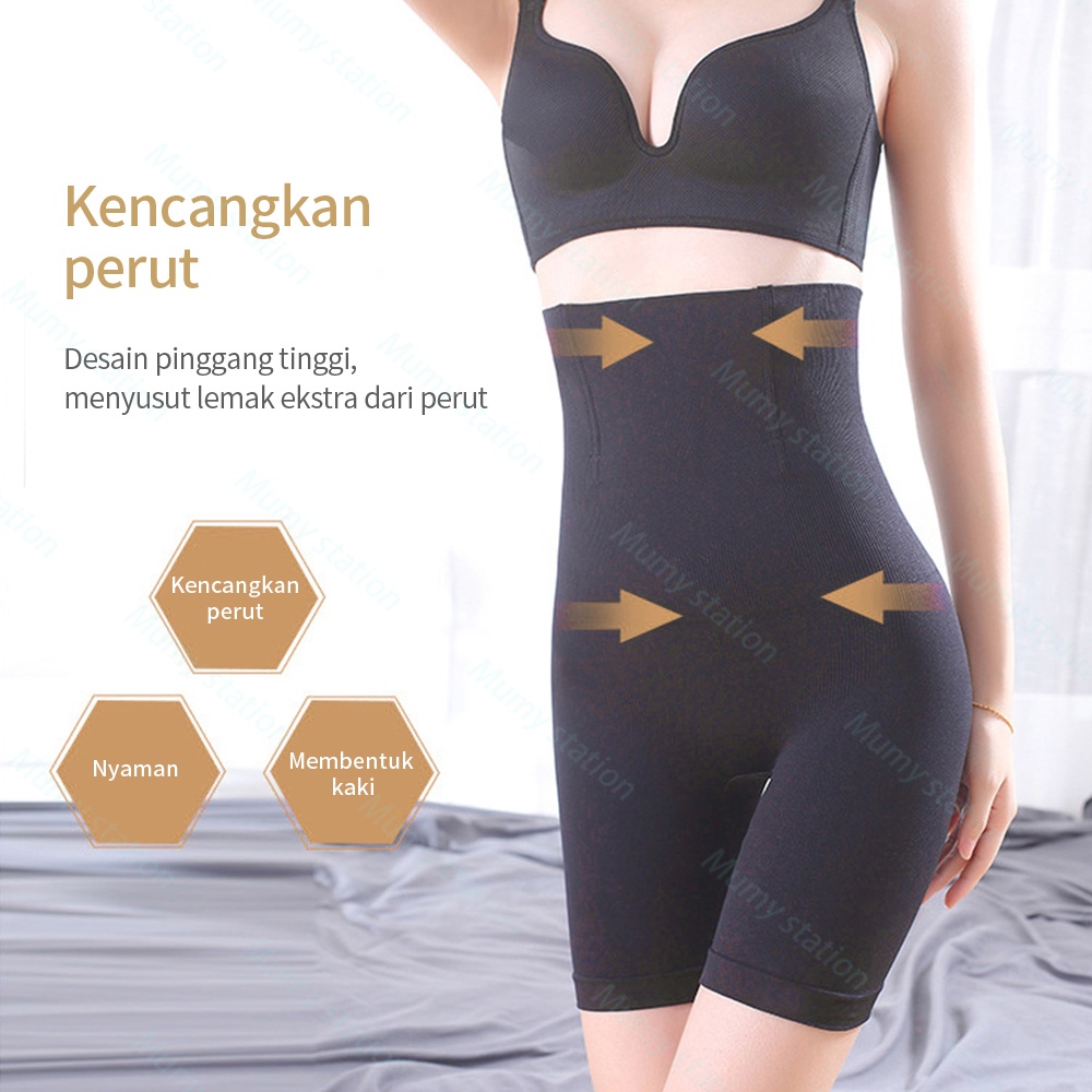 Mumystation Korset Celana Pelangsing Perut Mengangkat Pinggul Pinggang Tinggi Elastis Shaper Pants Celana Dalam Korset