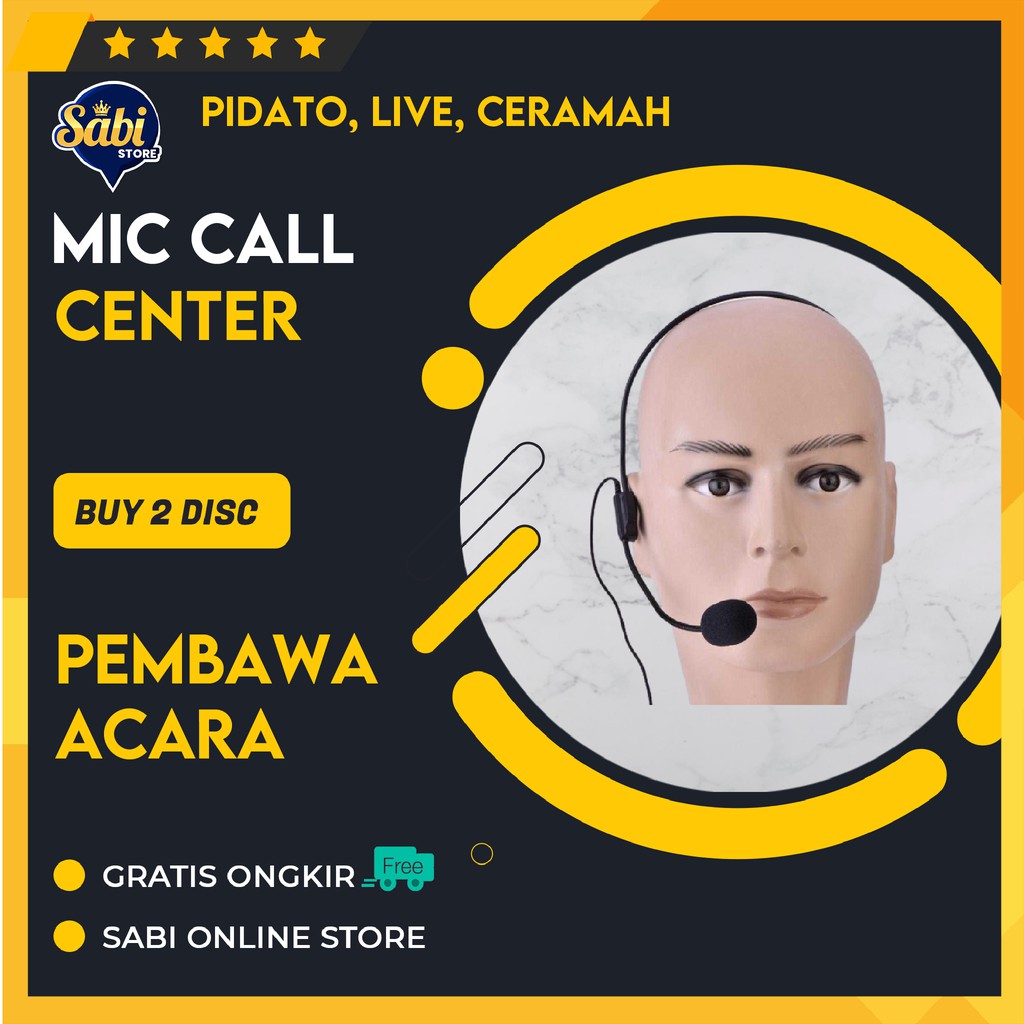 HEADSET ADMIN / CALL CENTER MICROPHONE / PEMBAWA ACARA