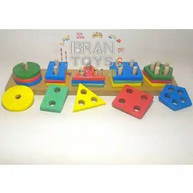 Jual APE Alat Peraga Edukatif - APE Menara Geometri isi 5