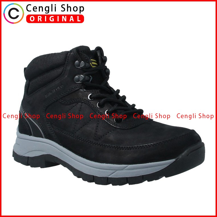 SEPATU BOOT PAKALOLO PRIA ORIGINAL CASUAL KULIT ASLI HITAM PB03