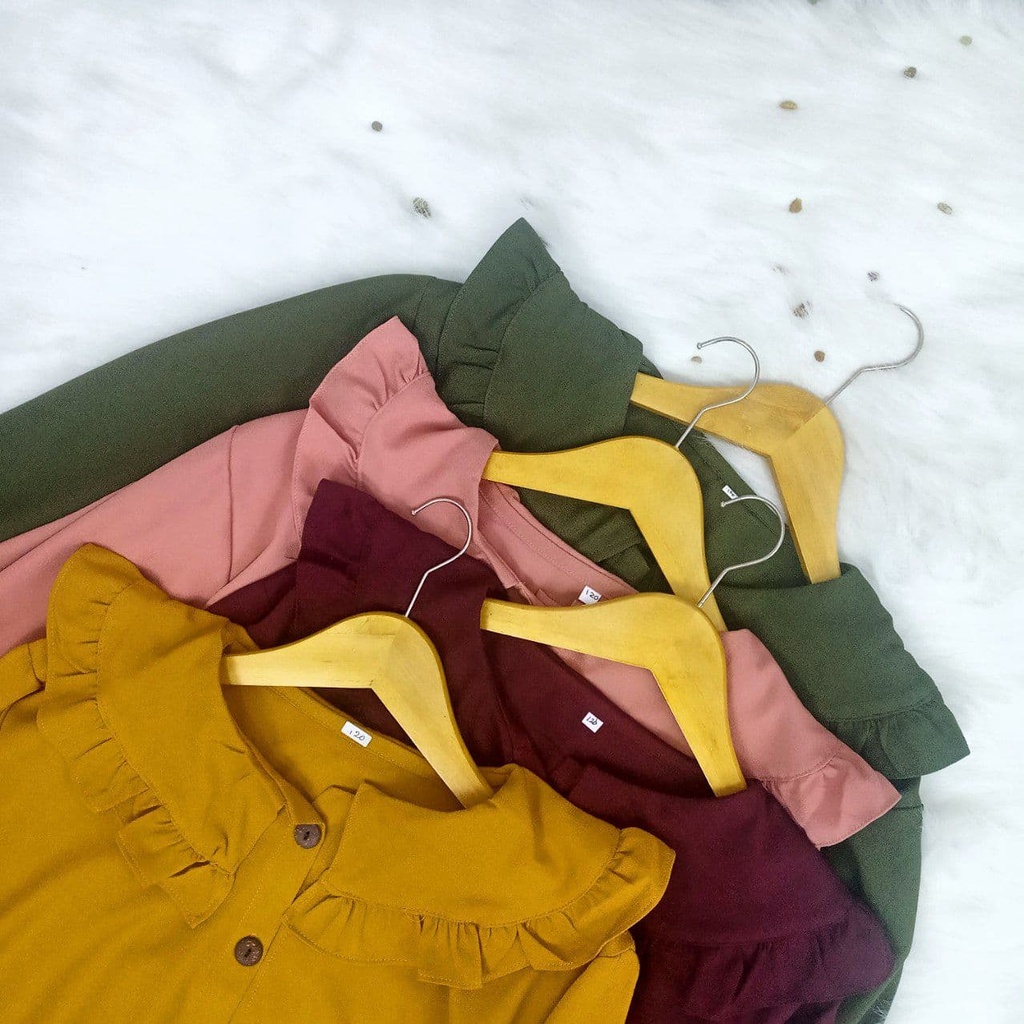 BIANKA BLOUSE  ATASAN JUMBO BIG SIZE OVERSIZE LD 120 130 140 150 BAHAN ITY CREPE (COD)-2