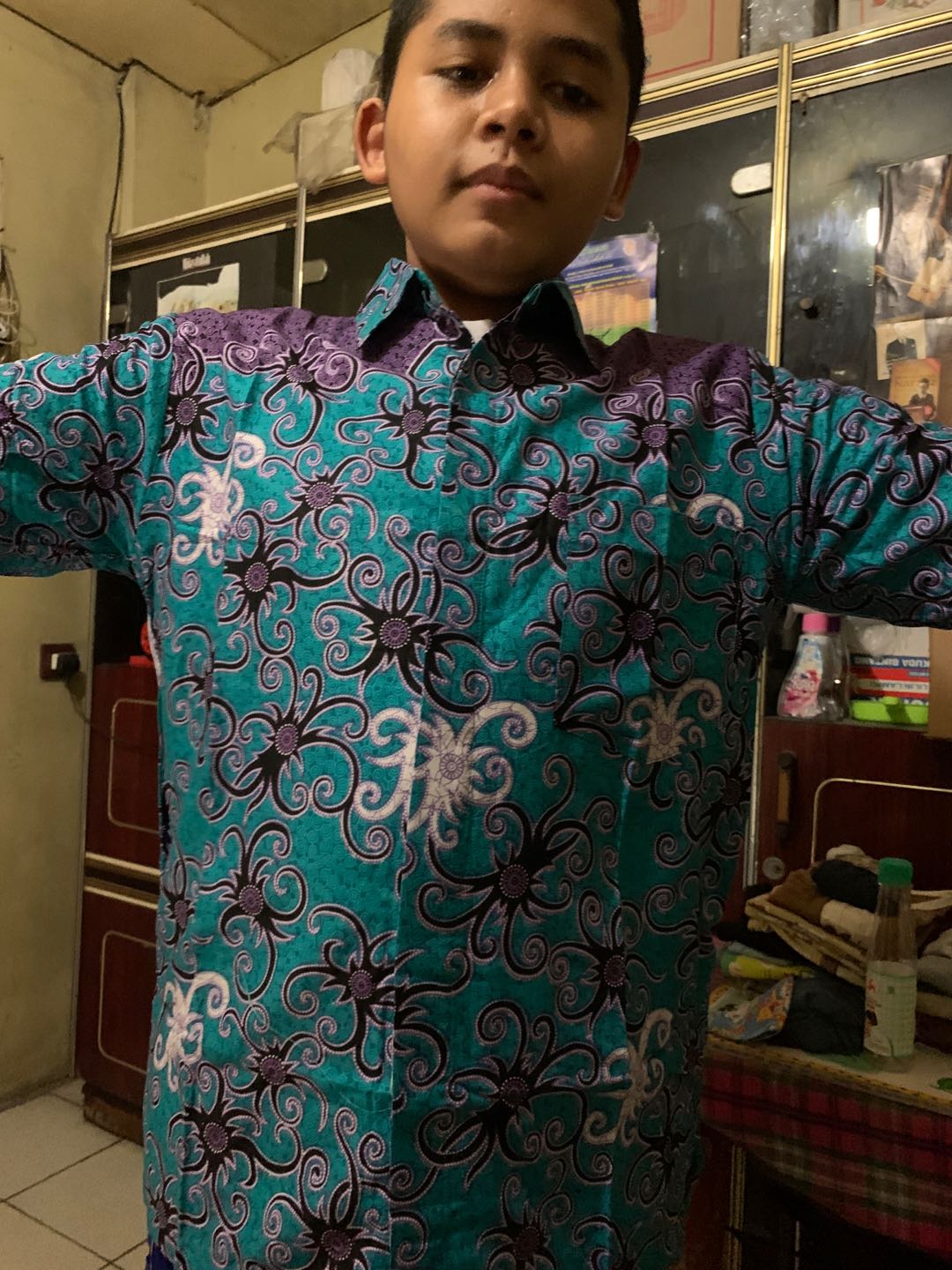 Baju Couple Ayah Anak Motif Cumi Tosca,batik Couple Ayah Anak,kemeja Batik Coupel,batik Anak
