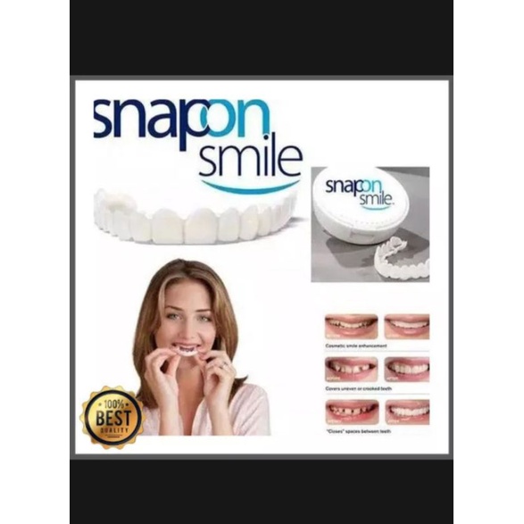 GIGI PALSU SNAP ON SMILE (satu set atas bawah)