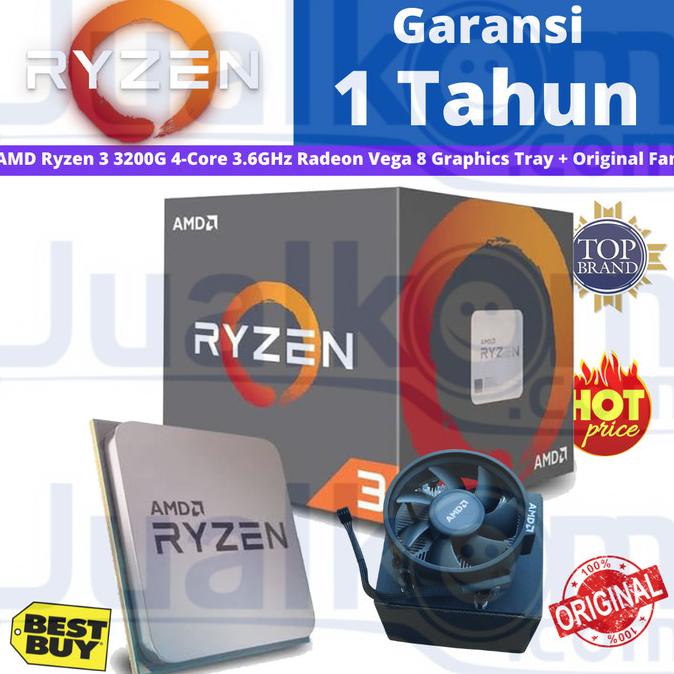 AMD Ryzen 3 3200G 3200 G Tray + Original Fan