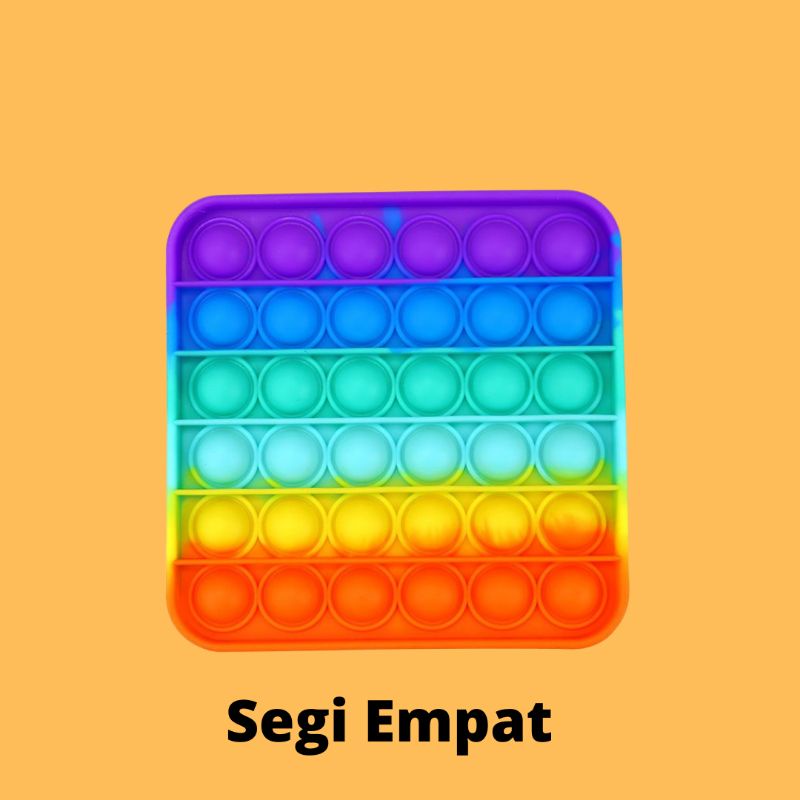 MAINAN EDUKASI POP IT POPIT RAINBOW-SEGI EMPAT