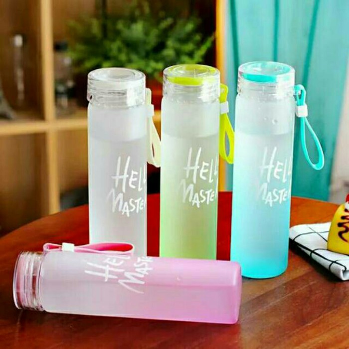 B3C195 B72 Hello Master Bottle 480ml/Botol Minum Kaca Berkualitas