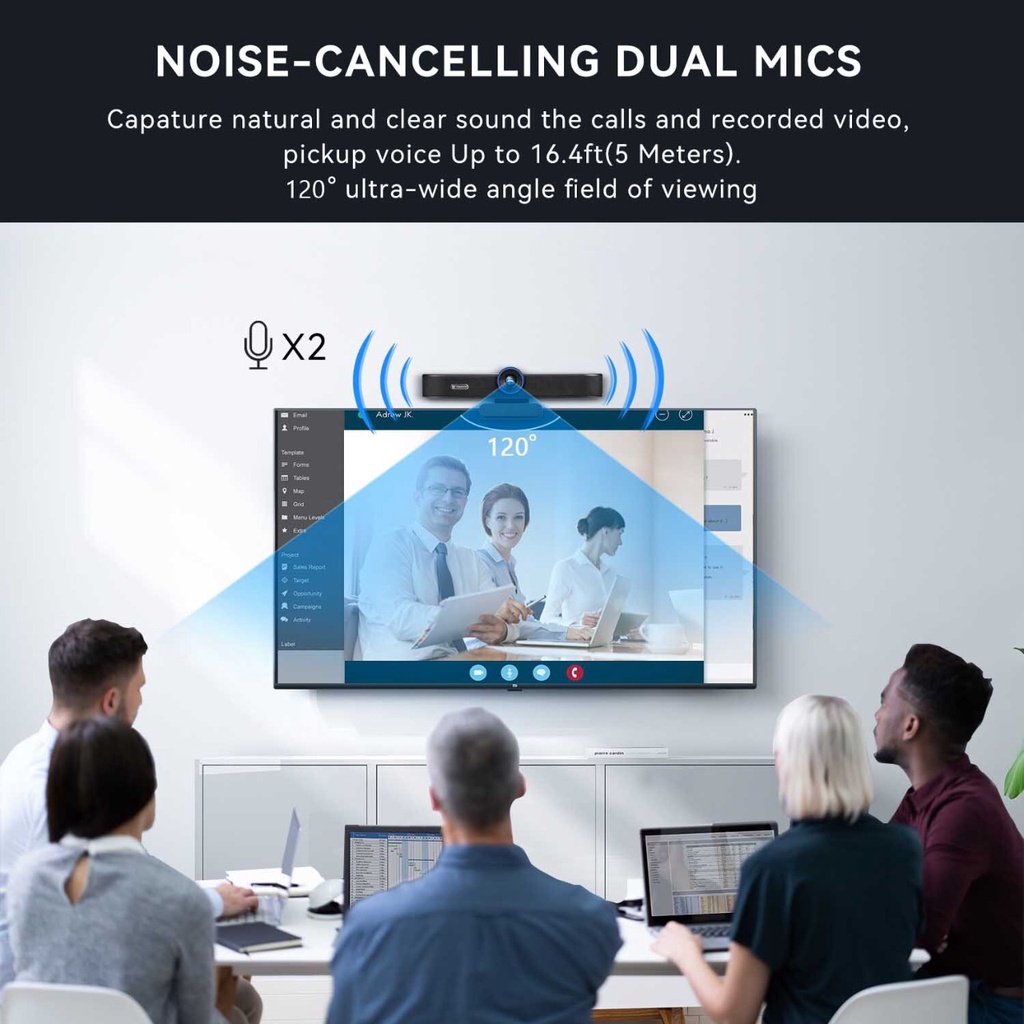Tenveo TEVO-VA300B - 4K Video Conference Webcam ePTZ 5x VA300 B