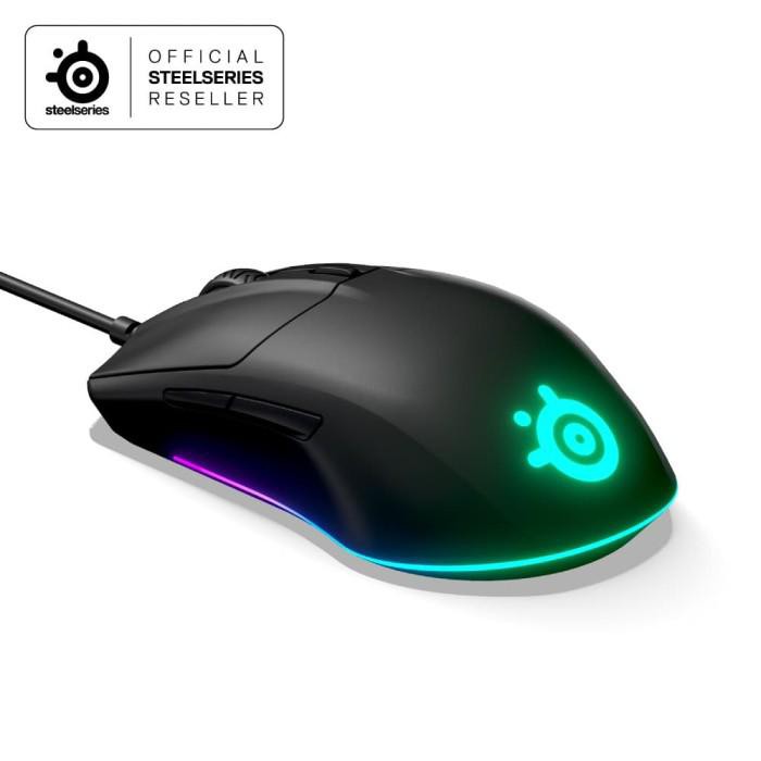 Steelseries Rival 3 Wired - Gaming Mouse - True Move Core Sensor RGB - Original - Garansi Resmi 1 th