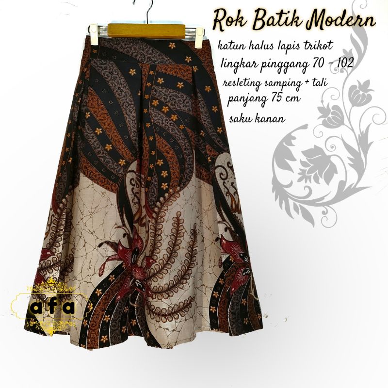 ROK BATIK MODERN LAPIS TRIKOT / ROK BATIK 7/8 / BAWAHAN BATIK