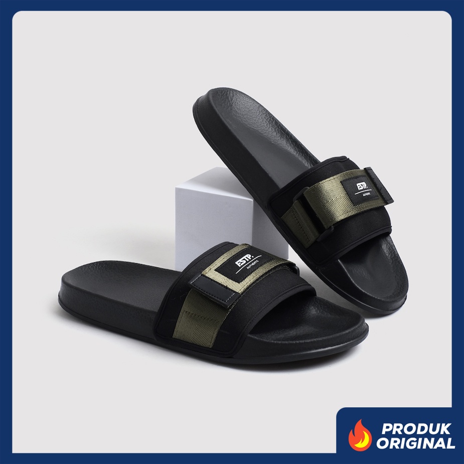 VOLTA ARMY ORIGINAL x FOOTSTEP Sandal Casual Hitam Hijau Pria Sendal Slide Jalan Santai Harian Slippers Hangout Main Lebaran Slop Selop Karet Anti Slip Premium Slip On Remaja Dewasa Flip Flop Kerja Formal Sport Fashion Men Footwear Keren Terbaru Kekinian