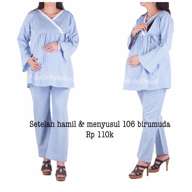 Baju hamil 106 Setelan hamil menyusui panjang