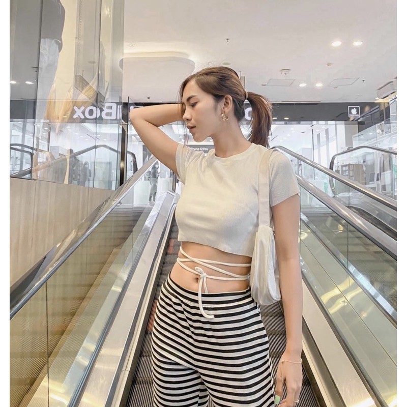 Baju Wanita crop top tali silang / crop top korea atasan crop top tali