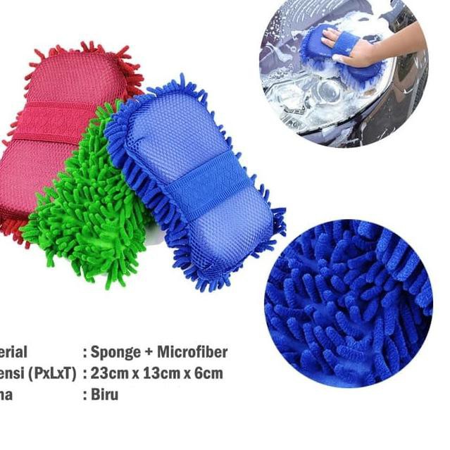 Sponge Busa Cendol Cuci Mobil Spons Microfiber Pembersih Kendaraan