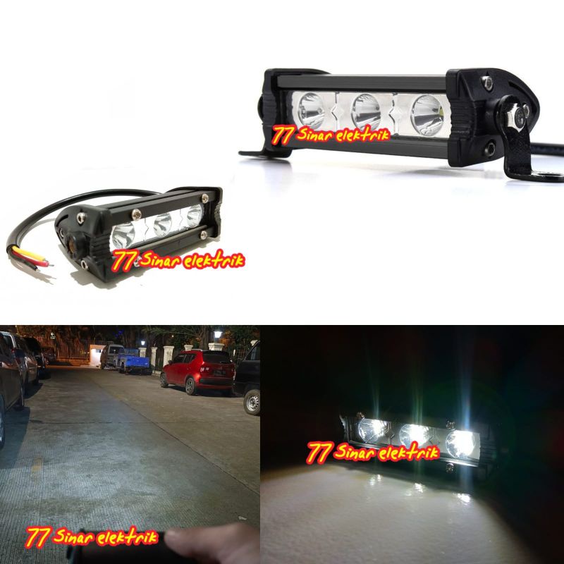 Lampu Tembak Sorot Led 3 Mata Bar MYTH Bahan Full Alumunium Lampu Tembak Sorot Led Motor Mobil