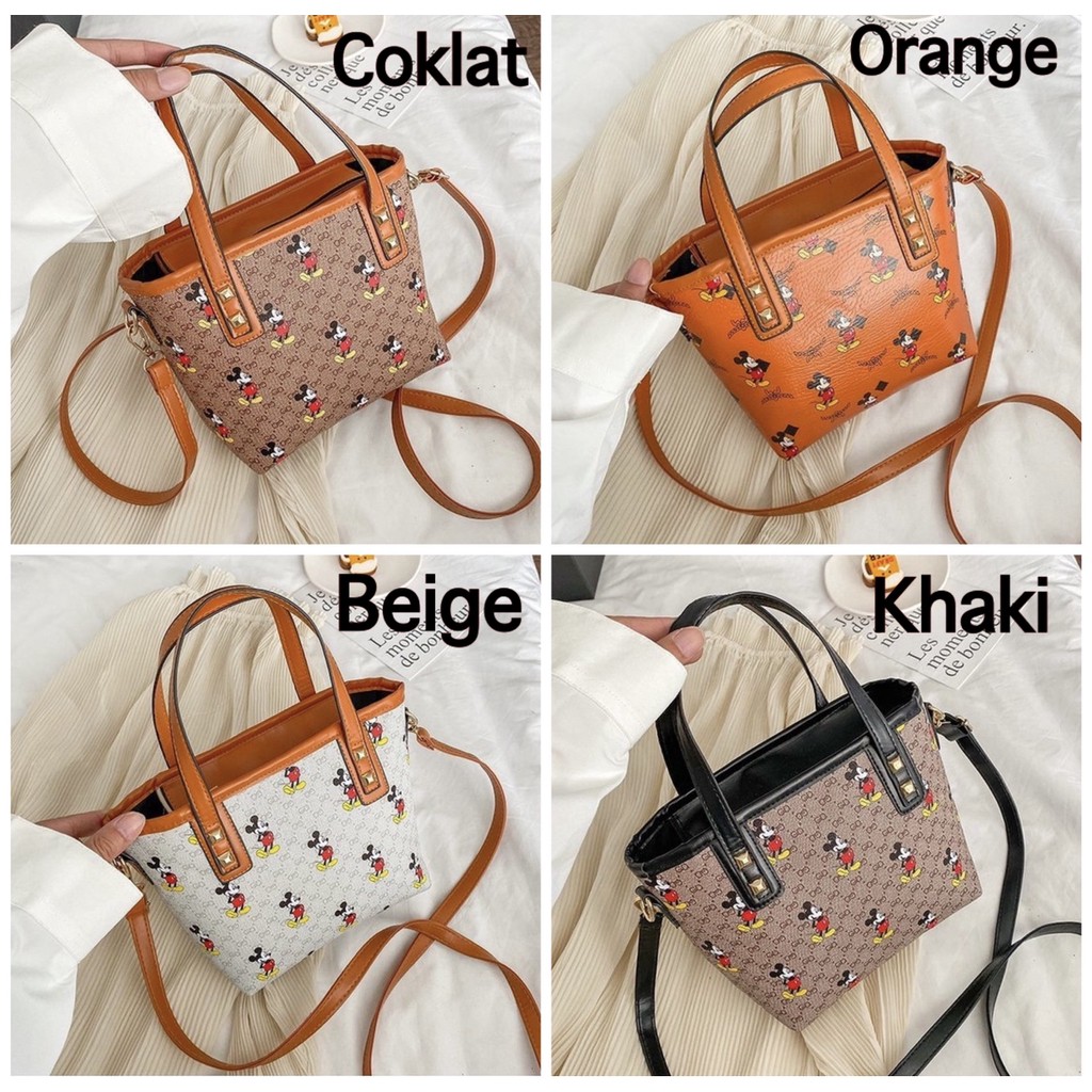 Tas Tote Bisa Selempang Murah Tas Tote Import Tas Tote Mickey Impor Tas Mickey GD Impor 2877 I