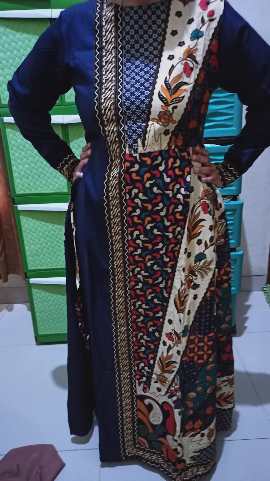 Gamis Batik (gmk E) Katun Sinaran/toyobo Ratoe Modern