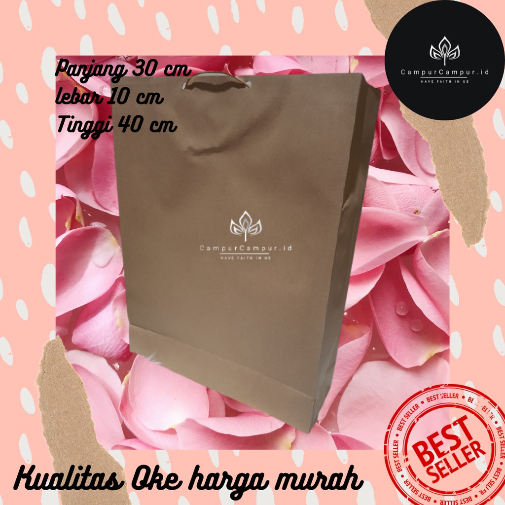 

PACKAGING KERTAS PAPER BAG POLOS 30X10X40